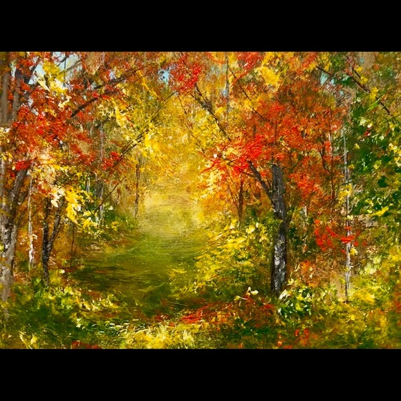 Other - SOLD AUTUMN MORNING”ORIGINAL ACRYLIC LANDSCAPE PAINTING